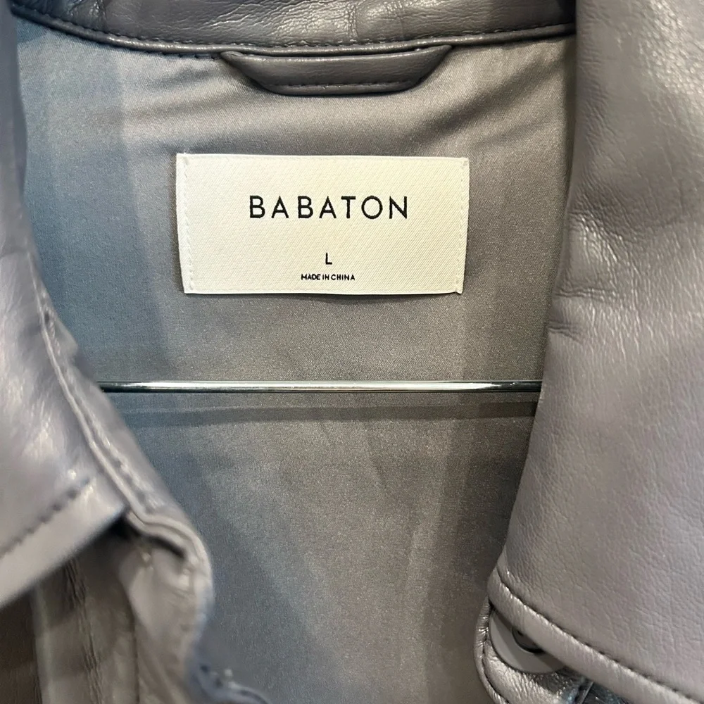 Babaton Aritzia Pelli Cropped Shirt Jacket Button Down Gray - Picture 2 of 4